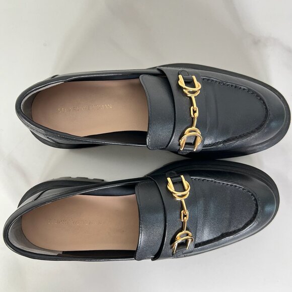 Stuart Weitzman Black Platform Loafers - Size 36 - Picture 5 of 7